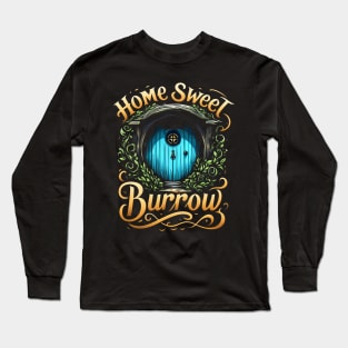 Home Sweet Burrow II - Blue Halfling Home - Fantasy Long Sleeve T-Shirt